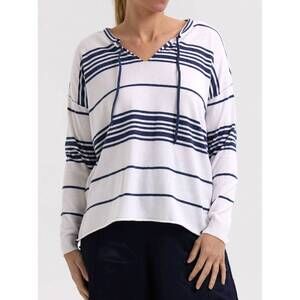 NEW ZAKET & PLOVER women's beach bum sweater in white